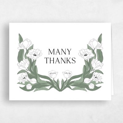 White Whimsical Wedding Thank You - Willmore Landscape