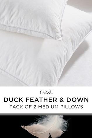 Duck Feather And Down Set Of 2 Soft Pillows