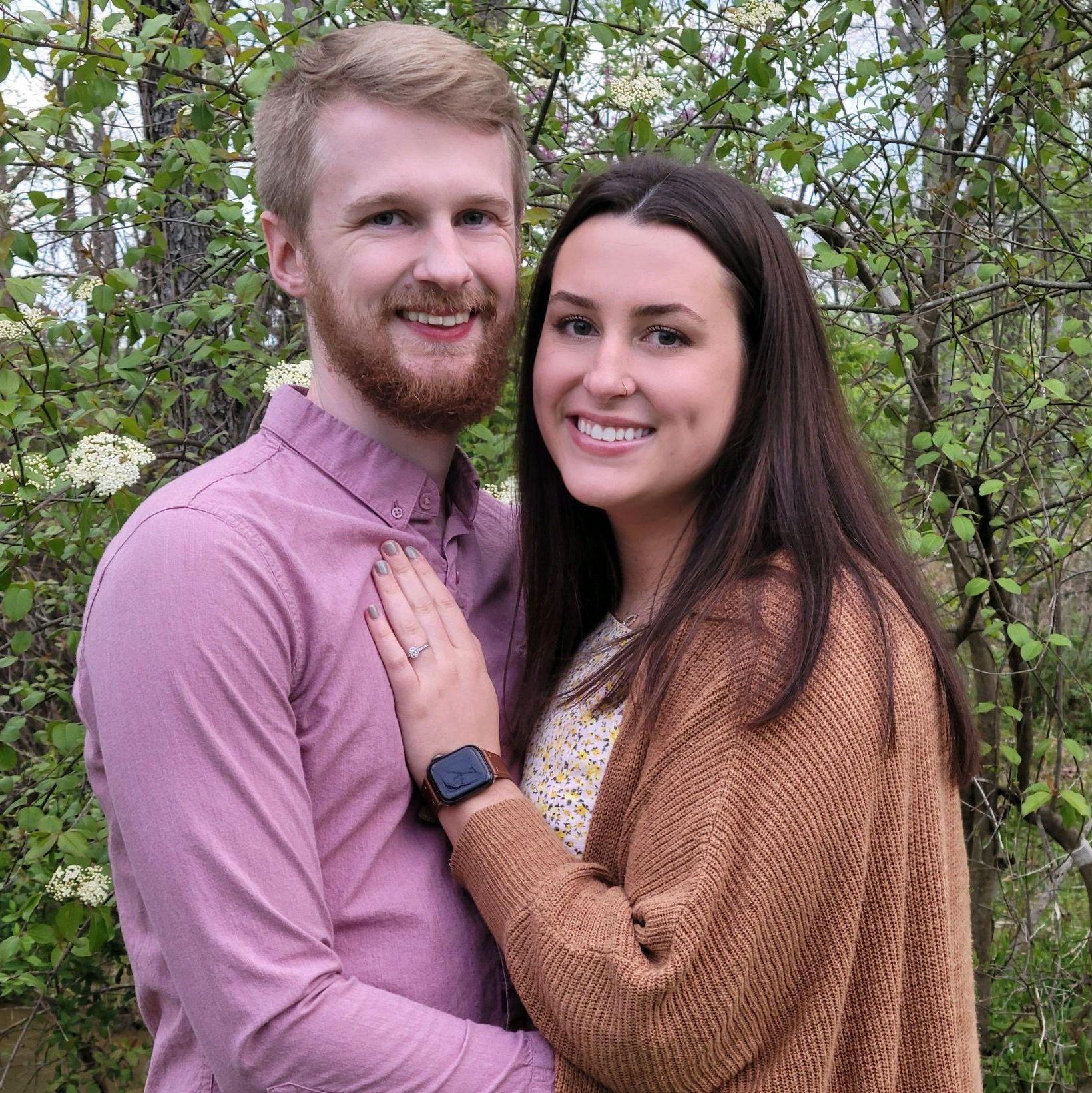 This picture was taken on Chloe's 21st birthday. Robby's mom followed us around her entire backyard until Chloe finally approved of a picture!