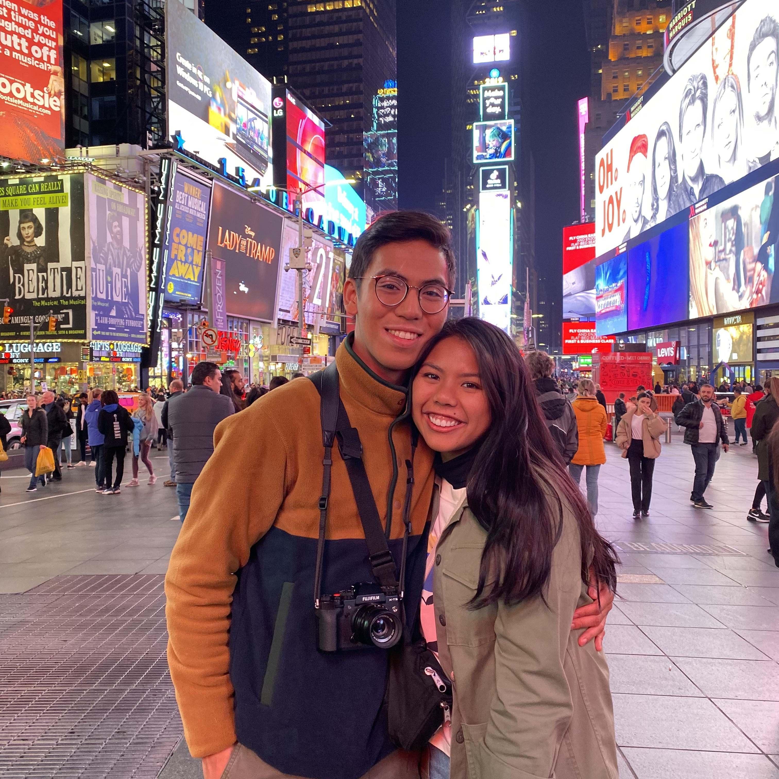 Times Square in NYC during Thanksgiving Break 2019