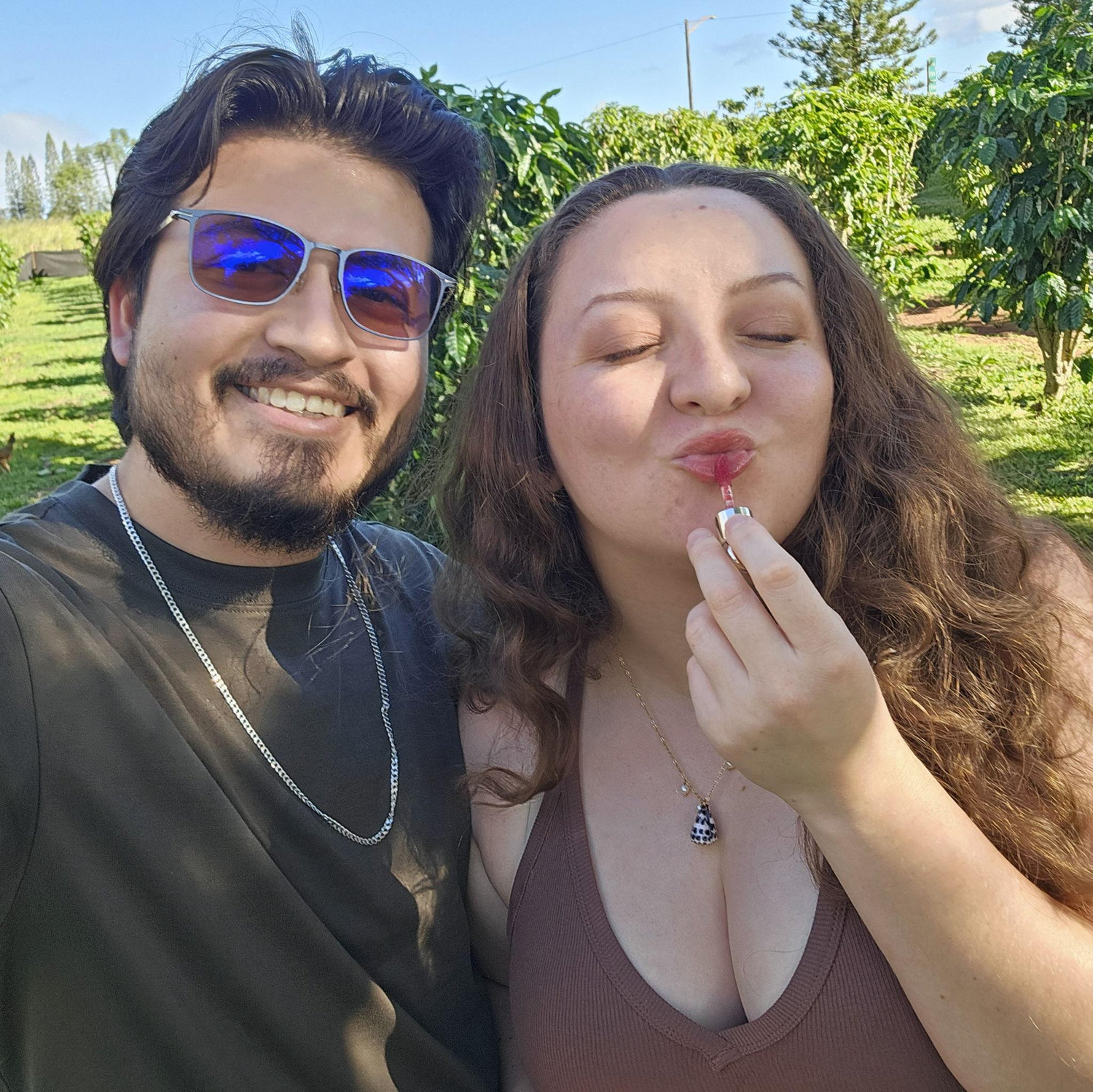 Our 8 year anniversary date to green world coffee farm, our favorite date spot ;)