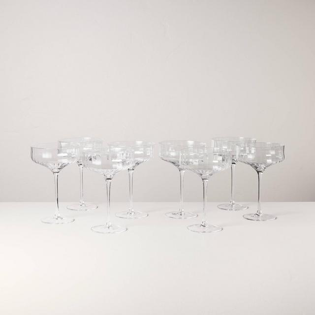 Set of 8 12oz Coupe Glasses Clear - Hearth & Hand™ with Magnolia