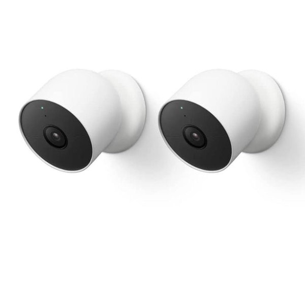 Google Nest Cam Outdoor or Indoor, Battery - 2nd Generation - 2 Count (Pack of 1)