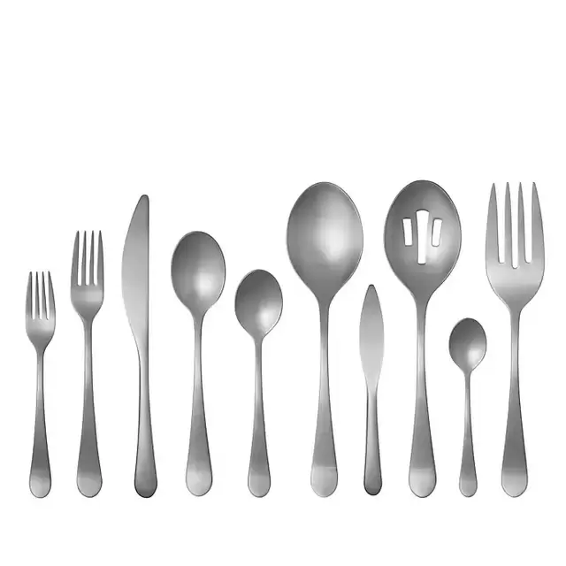 Gourmet Settings Windermere Matte 45-Piece Flatware Set