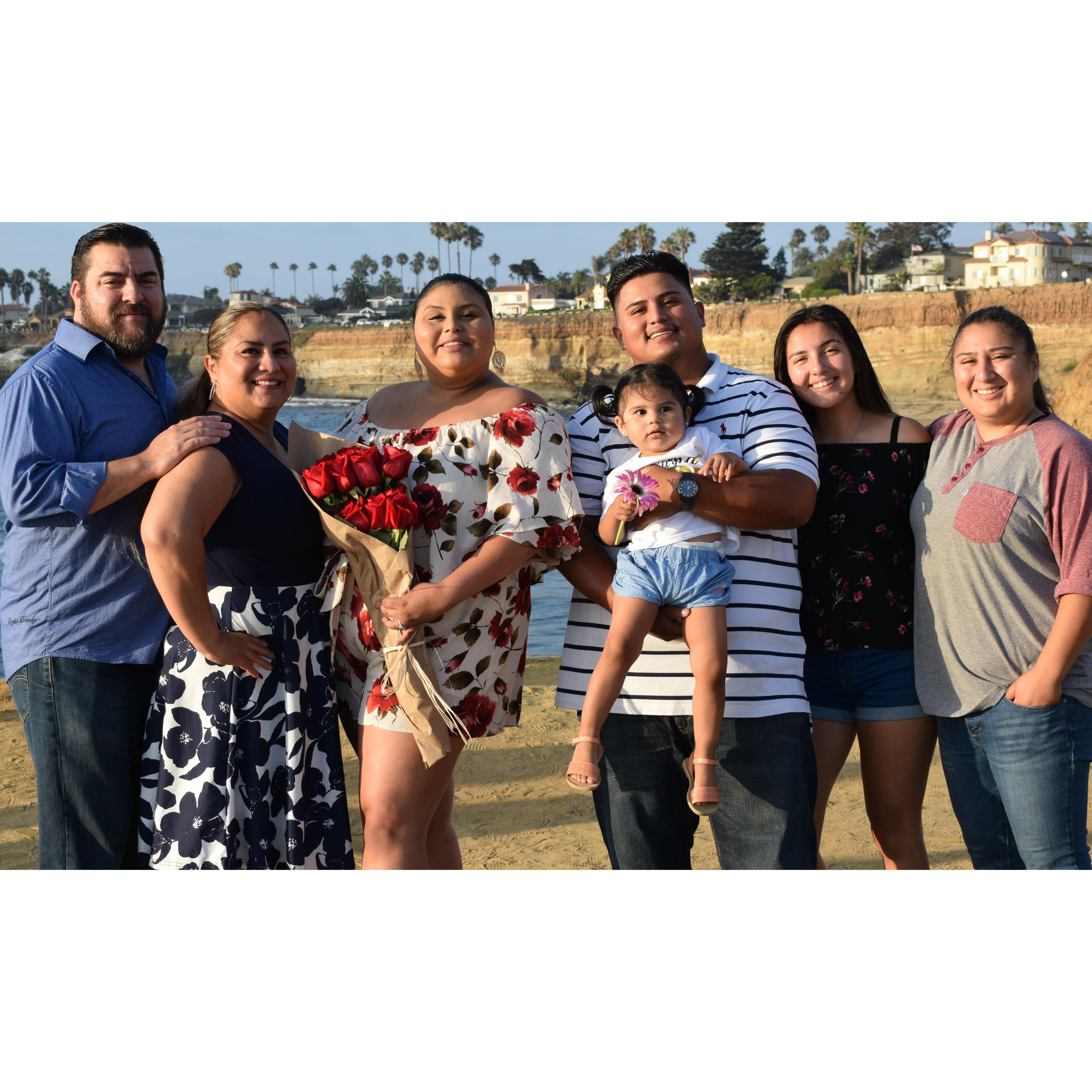 Meet the grooms family!! Mom, dad, and the best sisters ever!!!