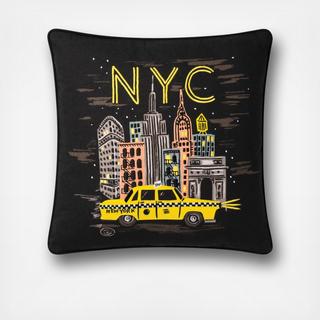 New York City Night Throw Pillow