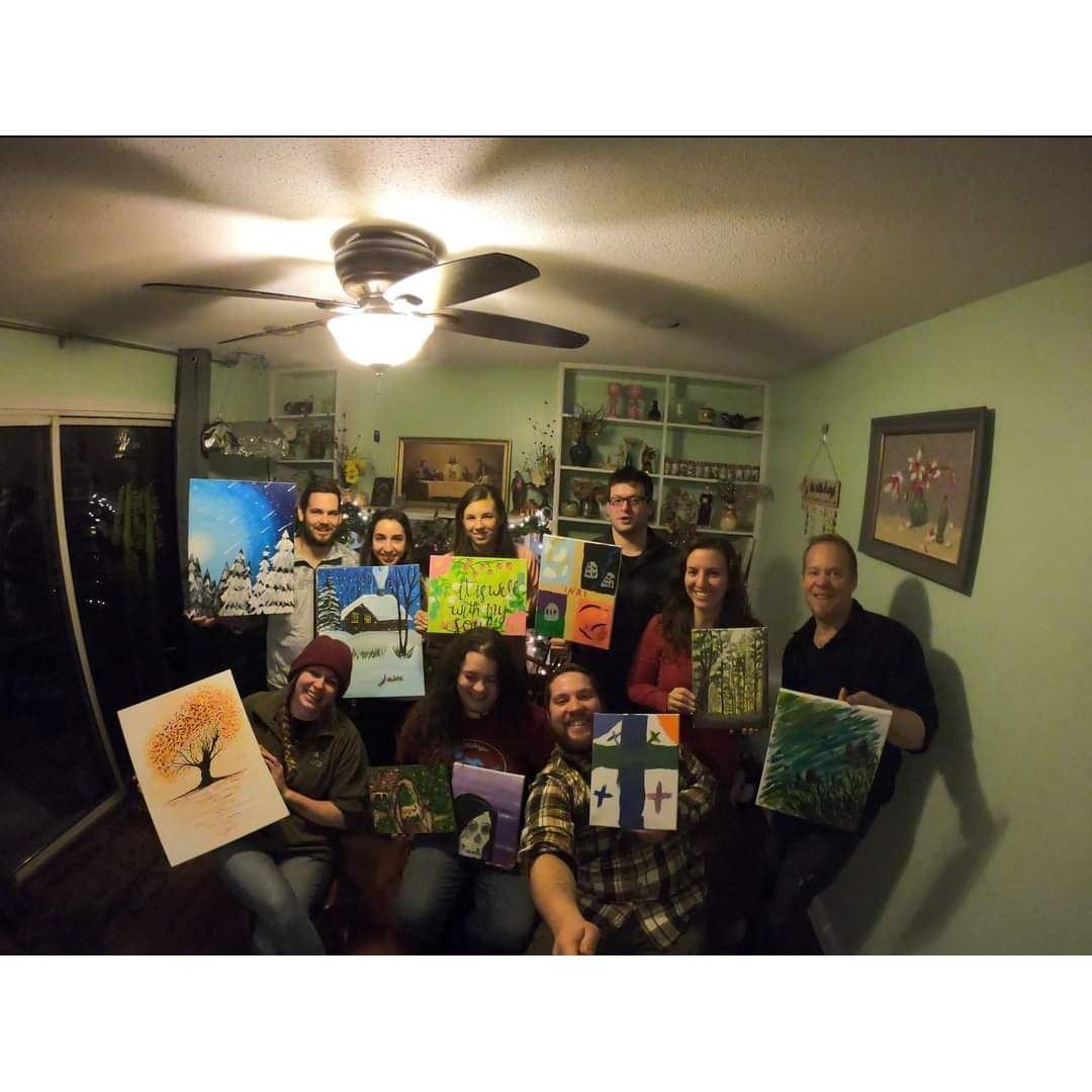 Paint night; early 2020.