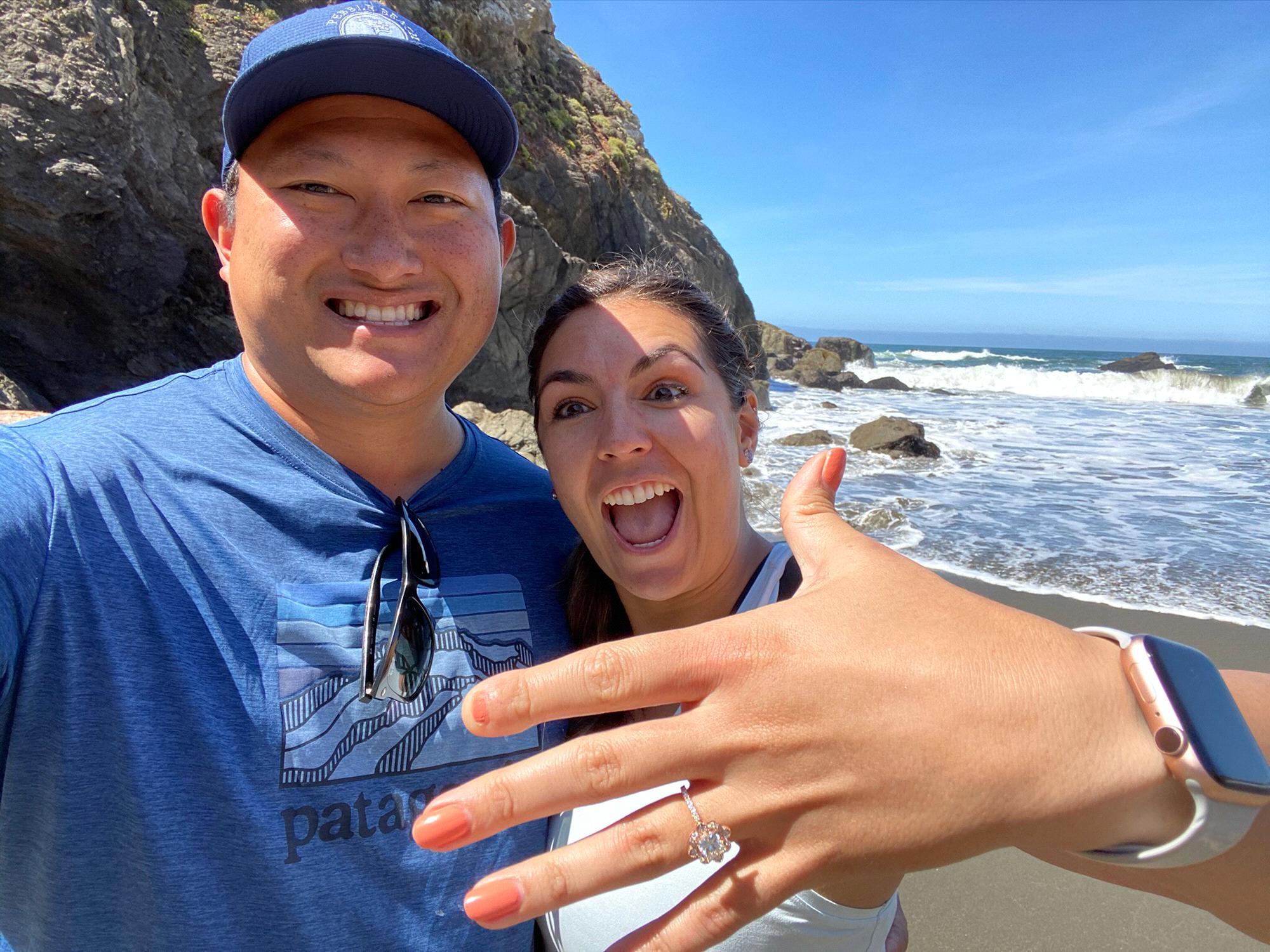 Our first picture as an engaged couple!