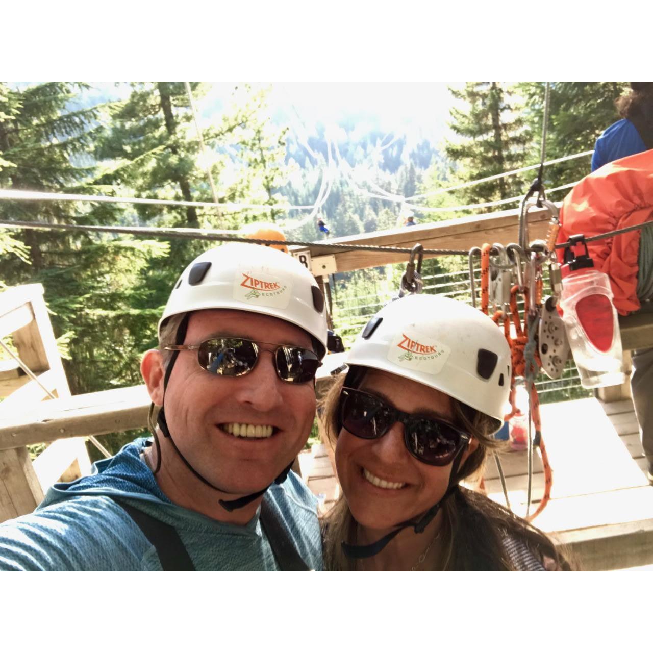 Zip lining in Whistler, Canada