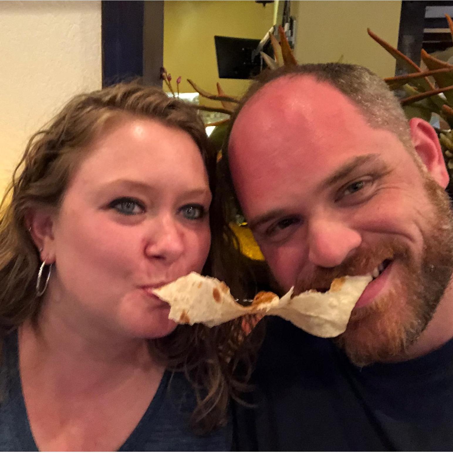 Who needs noodles when you have a tortilla for your Lady and the Tramp moment.