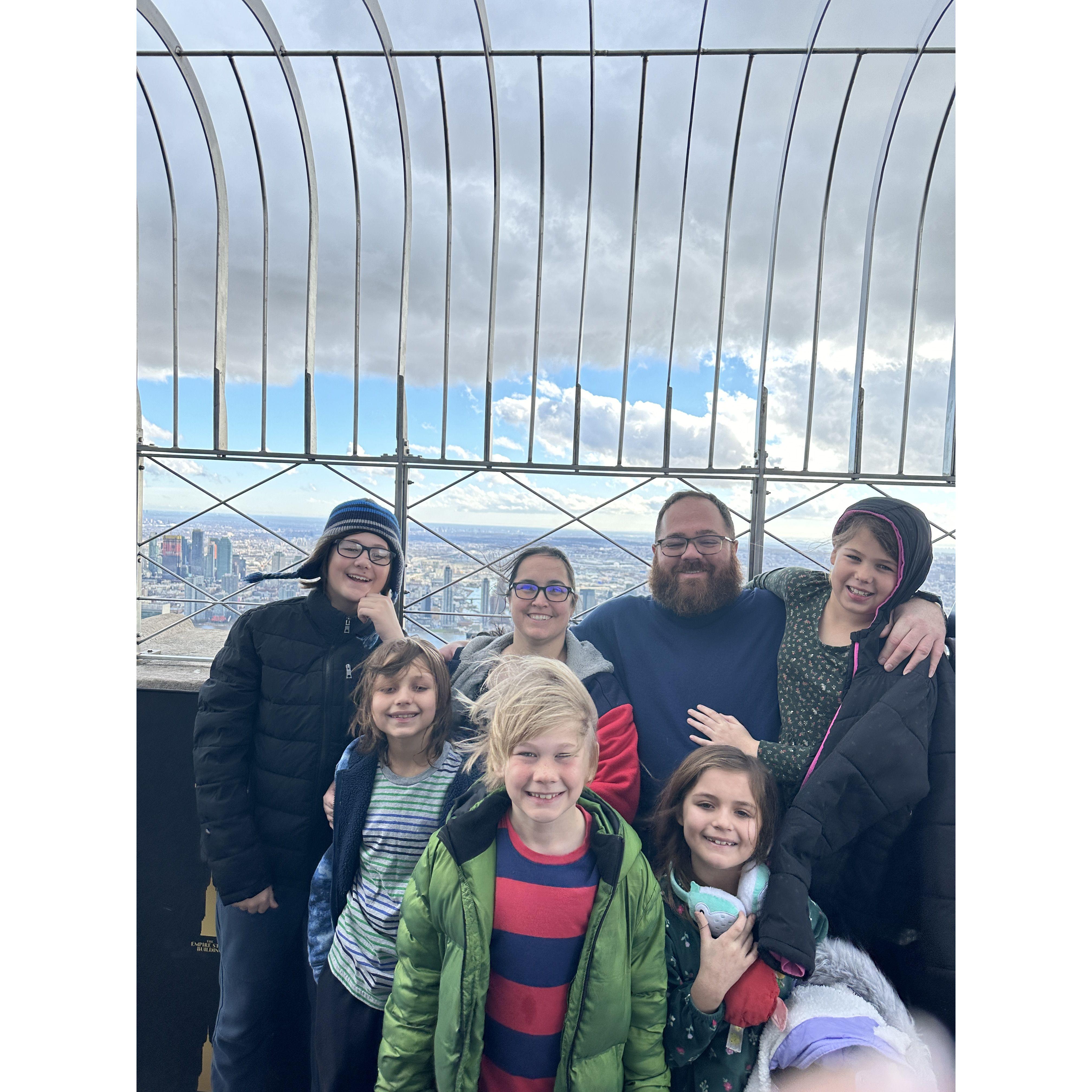 Our trip to New York at the top of the empire State building.