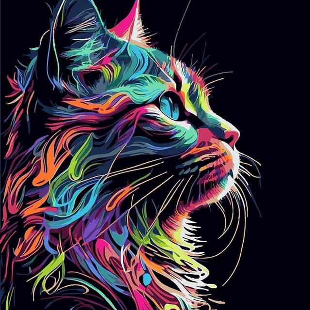 Aestalrcus Paint by Numbers Kit for Adults,Cat Painting by Numbers for Adults,Acrylic Adults Paint by Numbers Kits on Canvas for Home Wall Decoration and Gifts 16x20inch