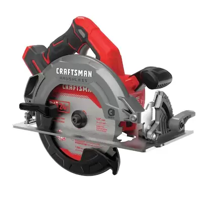 CRAFTSMAN V20 20-Volt Max 7-1/4-in Brushless Cordless Circular Saw with Brake and Aluminum Shoe