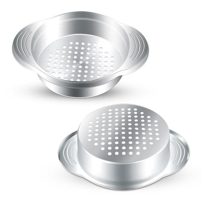 2 Pcs Stainless Steel Can Strainer - Tuna Press, Food Sieve, Oil Drainer Remover, Metal Lid Canning Colander, Filter for Canned Vegetables and Beans - Kitchen Supplies