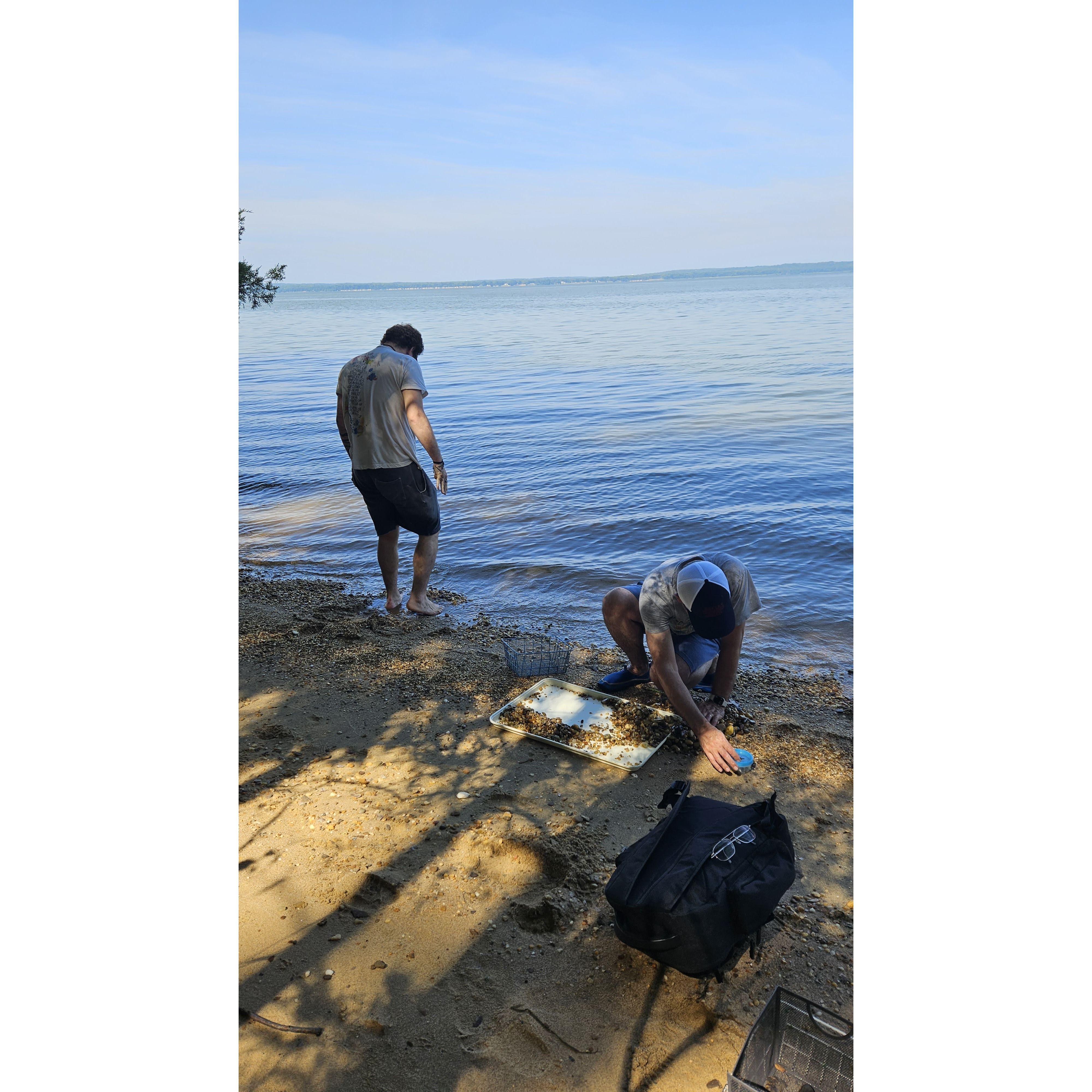 Shark tooth hunting with Kayla's dad