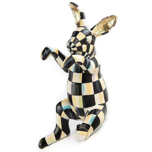 MACKENZIE-CHILDS Pot Climber, Decorative Flowerpot Hanger, Indoor and Outdoor Planter Hanging Decor, Funny Bunny