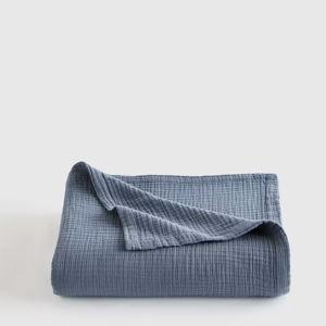 Organic Cotton Gauze Blanket - Mineral, Full/Queen