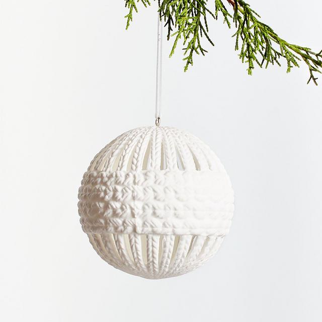 Bone China Open Ball Ornament