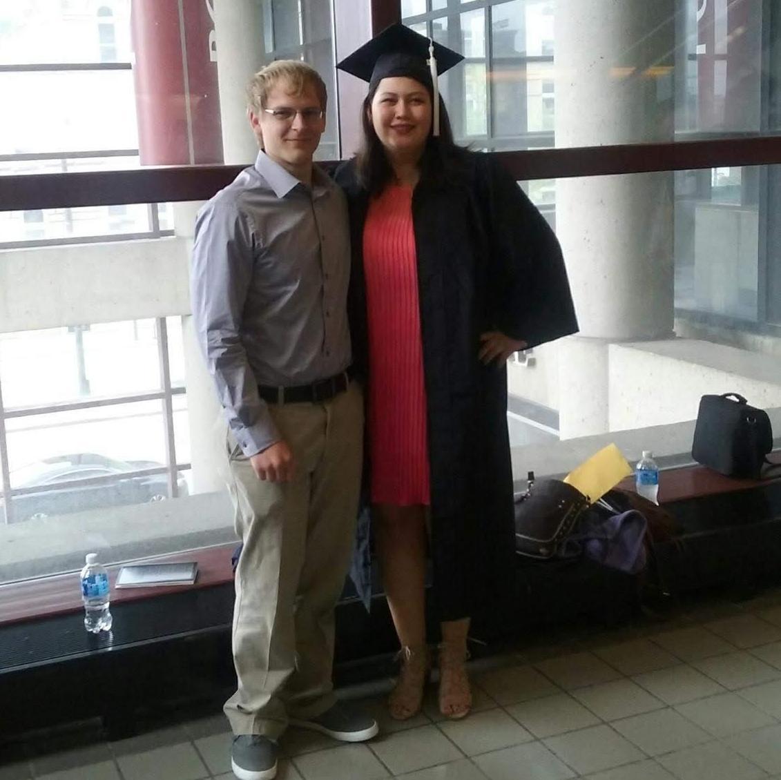 Graduation day at Marquette in 2017, receiving my bachelors