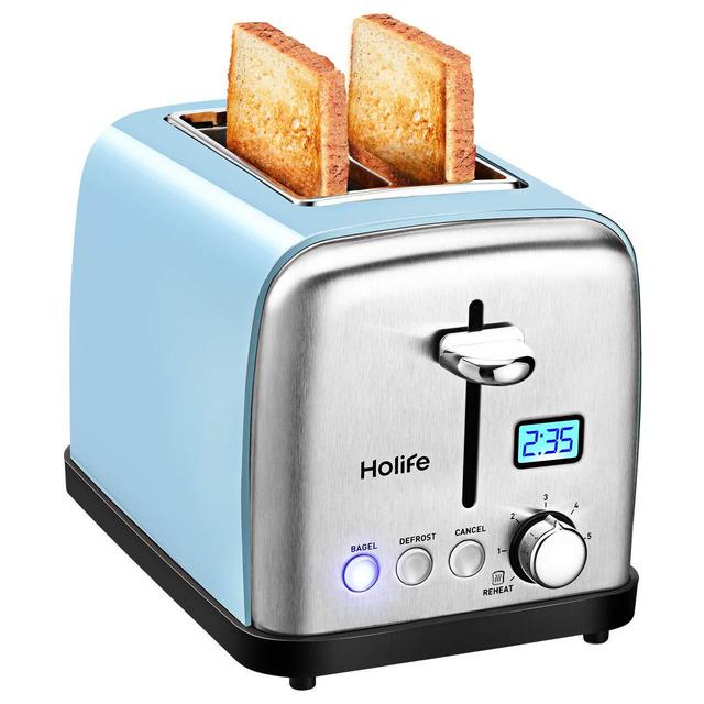 Holife, 2 Slice Prime Rated [LCD Dispaly] Stainless Steel Toaster