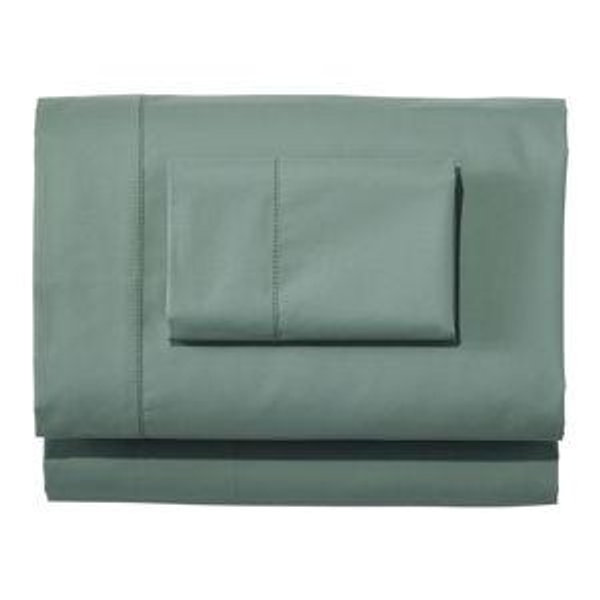 Pima Cotton Percale Sheet Set (Queen, Sea Green)