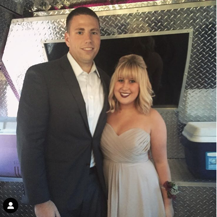 Our first official "Date" at Erin and Scott's Wedding. November 2015.