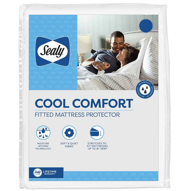 Sealy Cool Comfort Fitted Mattress Protector, Queen