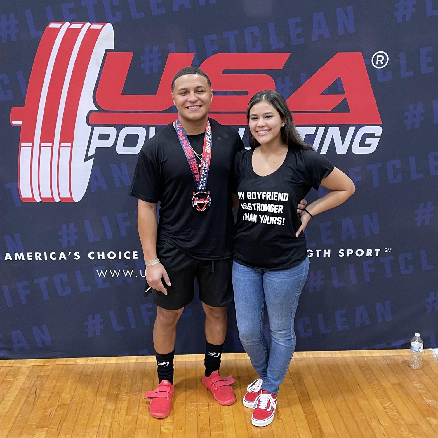 His first powerlifting event!