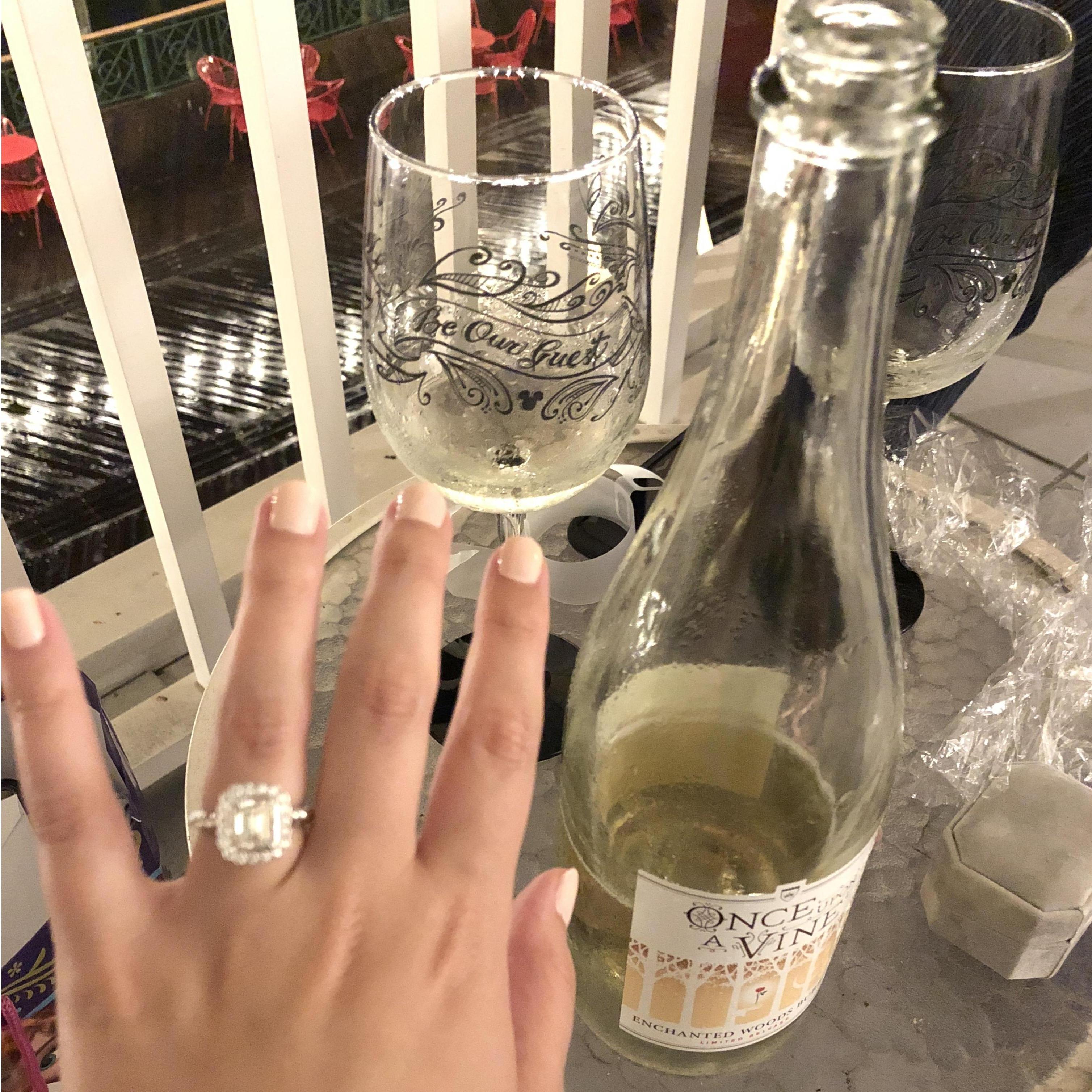 Jake asked Chelsea to marry him after watching the firework show at Disney World.