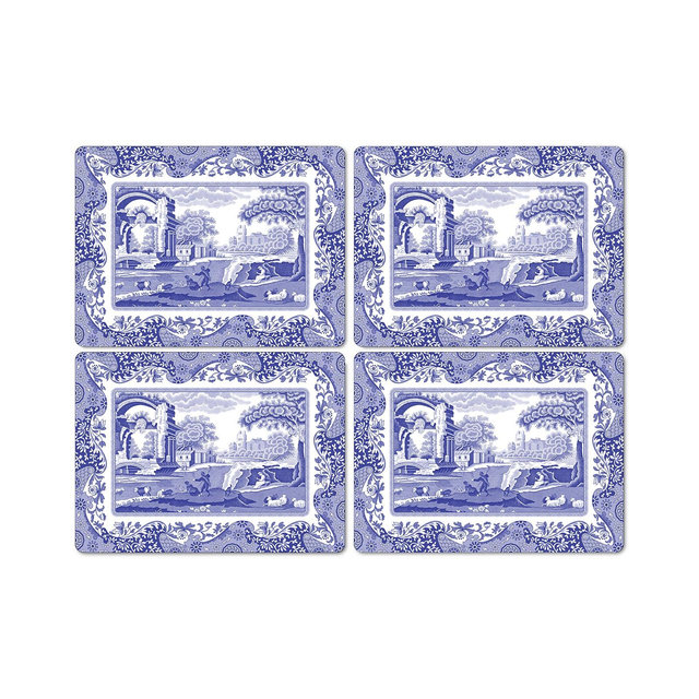 Spode Blue Italian Placemats, Set of 4