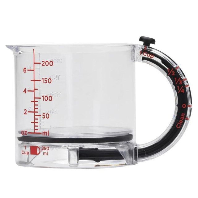 4 in 1 Adjustable Measuring Cup, Multi-Functional Measuring Cup with Scraper-Style Seal Base, Space-Saving Easy to Clean No Waste, All-in-1 Push Up Measurings Cube Cups for Cooking and Baking (1 Pcs)