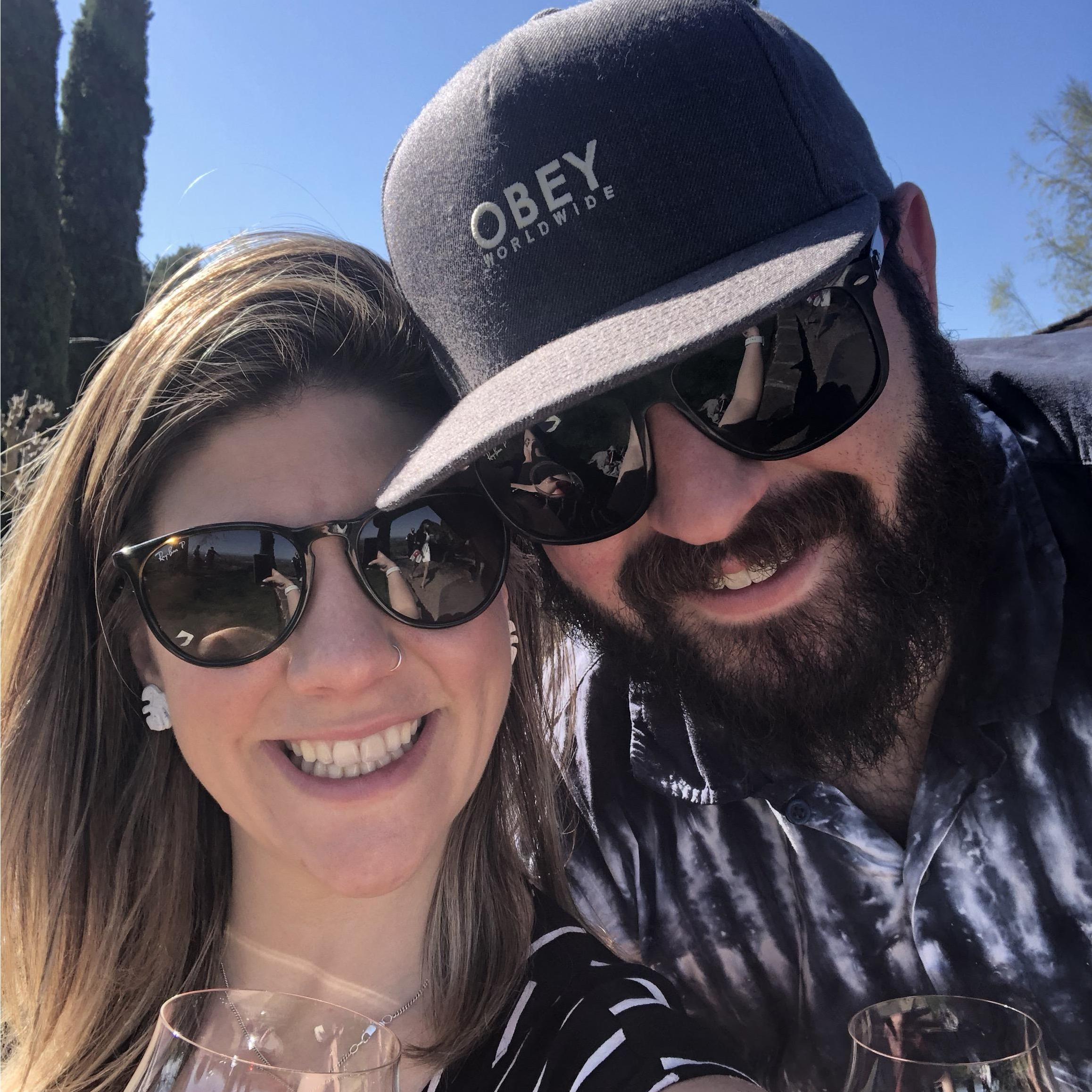 We somehow always live just an hour outside of a wine country! Enjoying Pinot Noir in Oregon :)