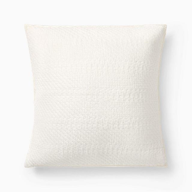 Reflections Matelassé Quilt, Euro Sham, White