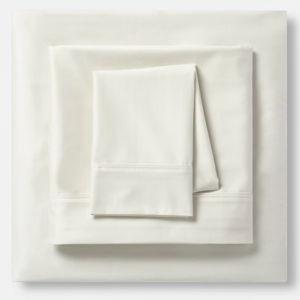 Solid Performance 400 Thread Count Sheet Set - Threshold™ in color Sour Cream