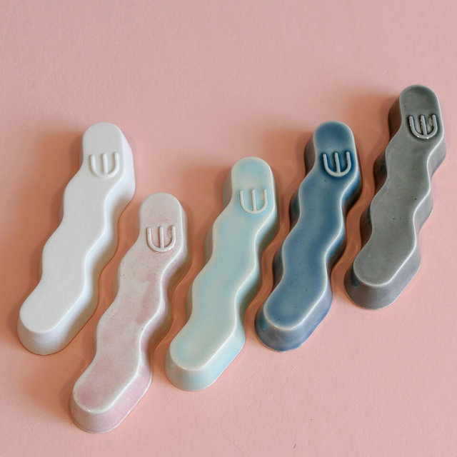 New Mezuzah Design - Pop Zig Zag Mezuzah - ceramic Mezuzah case, , Fits 7cm Scroll