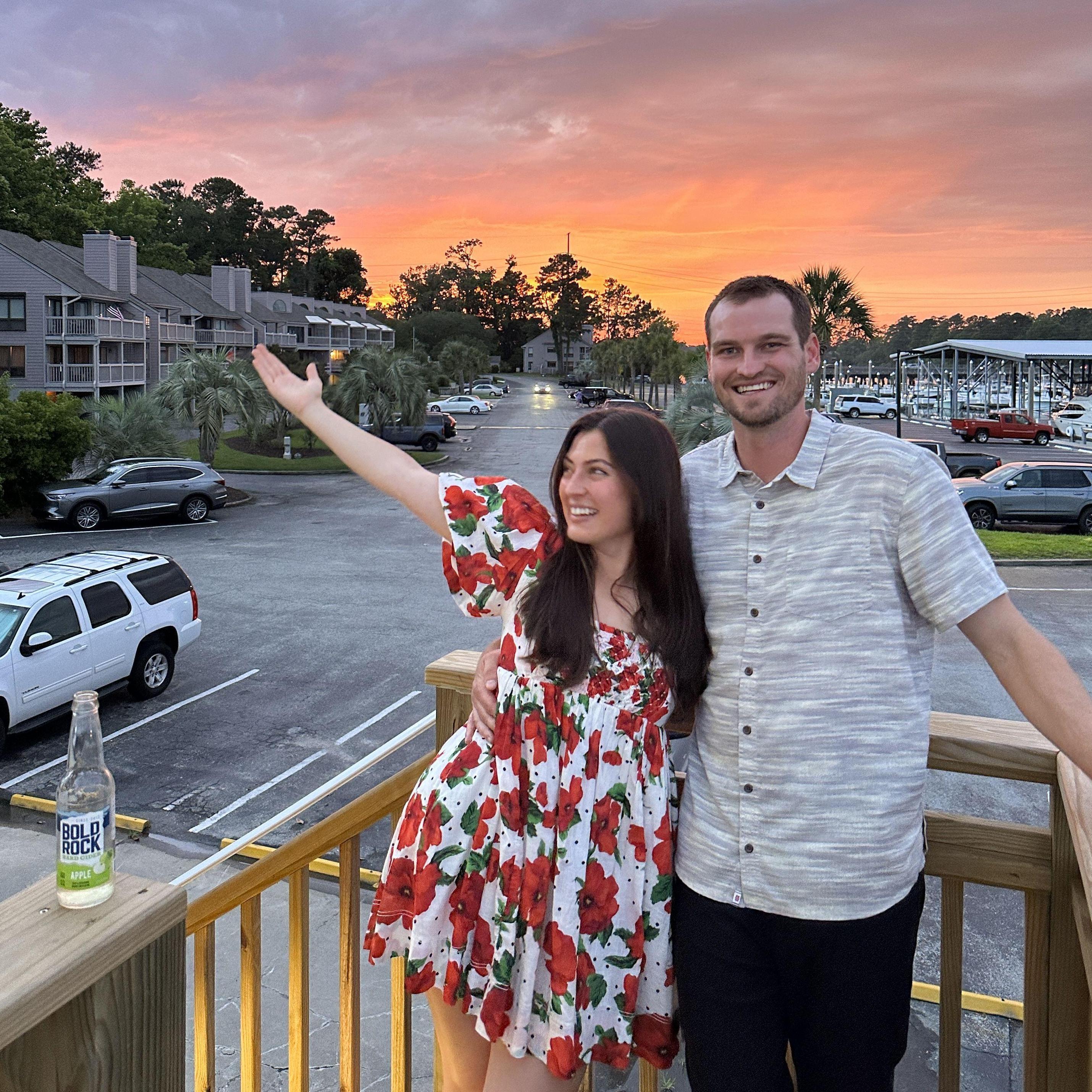 Sunset at our engagement party!!