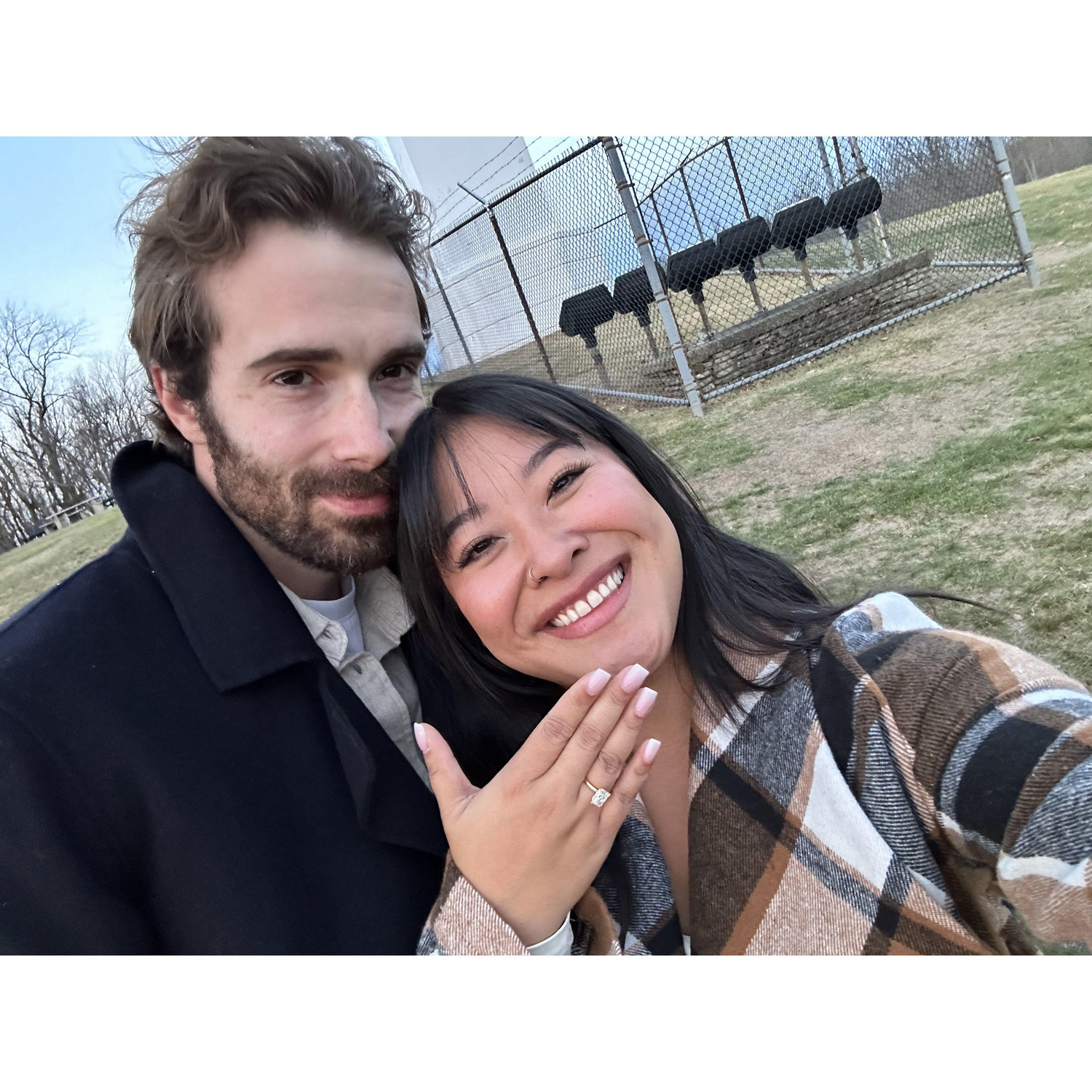 The day of proposal at The Great Cross of Christ in Jumonville Christian Camp, Hopwood PA