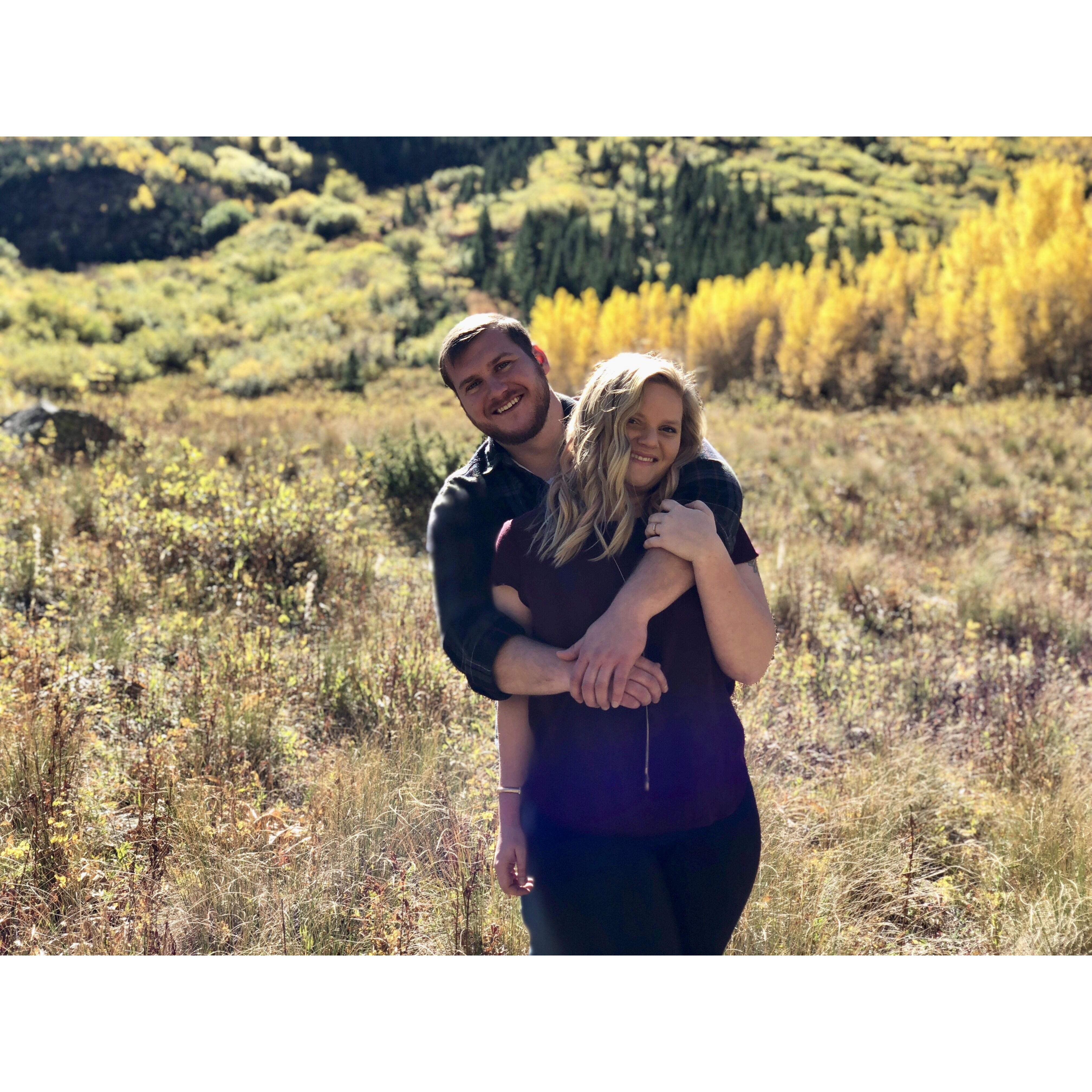 Engagement Shoot. Aspen CO October 2018 Photo credit to Molly Wilson