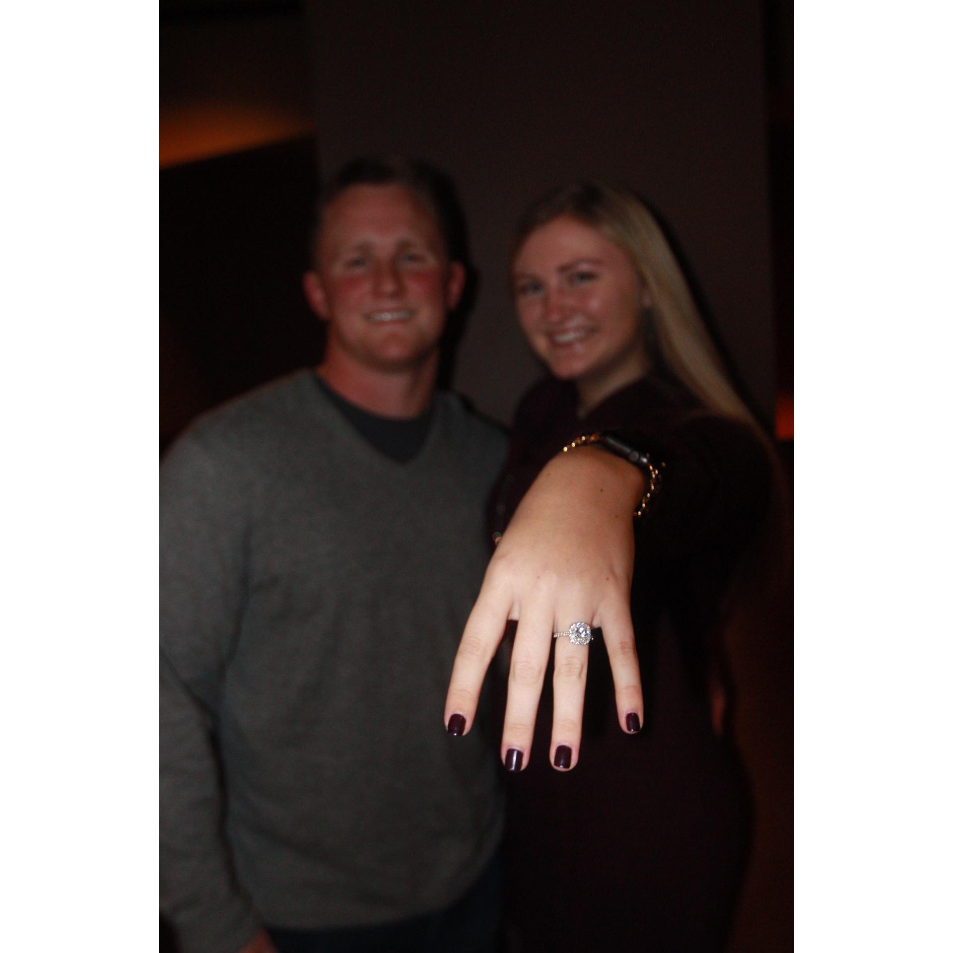 He proposed! November of 2018