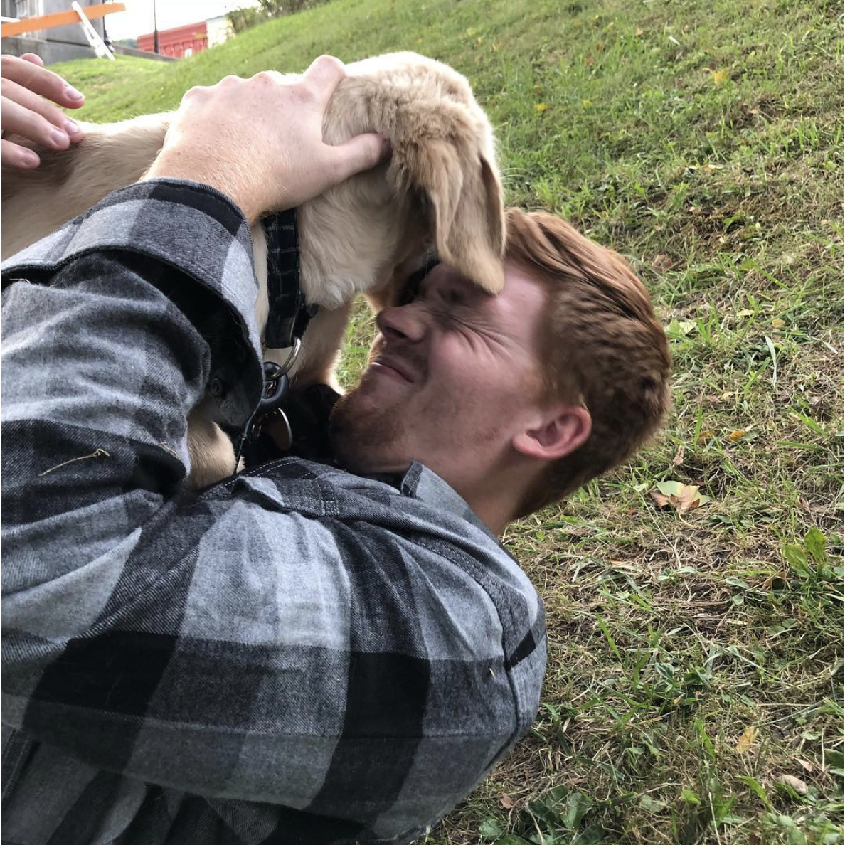 Colin pictured with our dog, Milo. He's brought so much joy (and a little bit of chaos) into our lives. We love our little family.