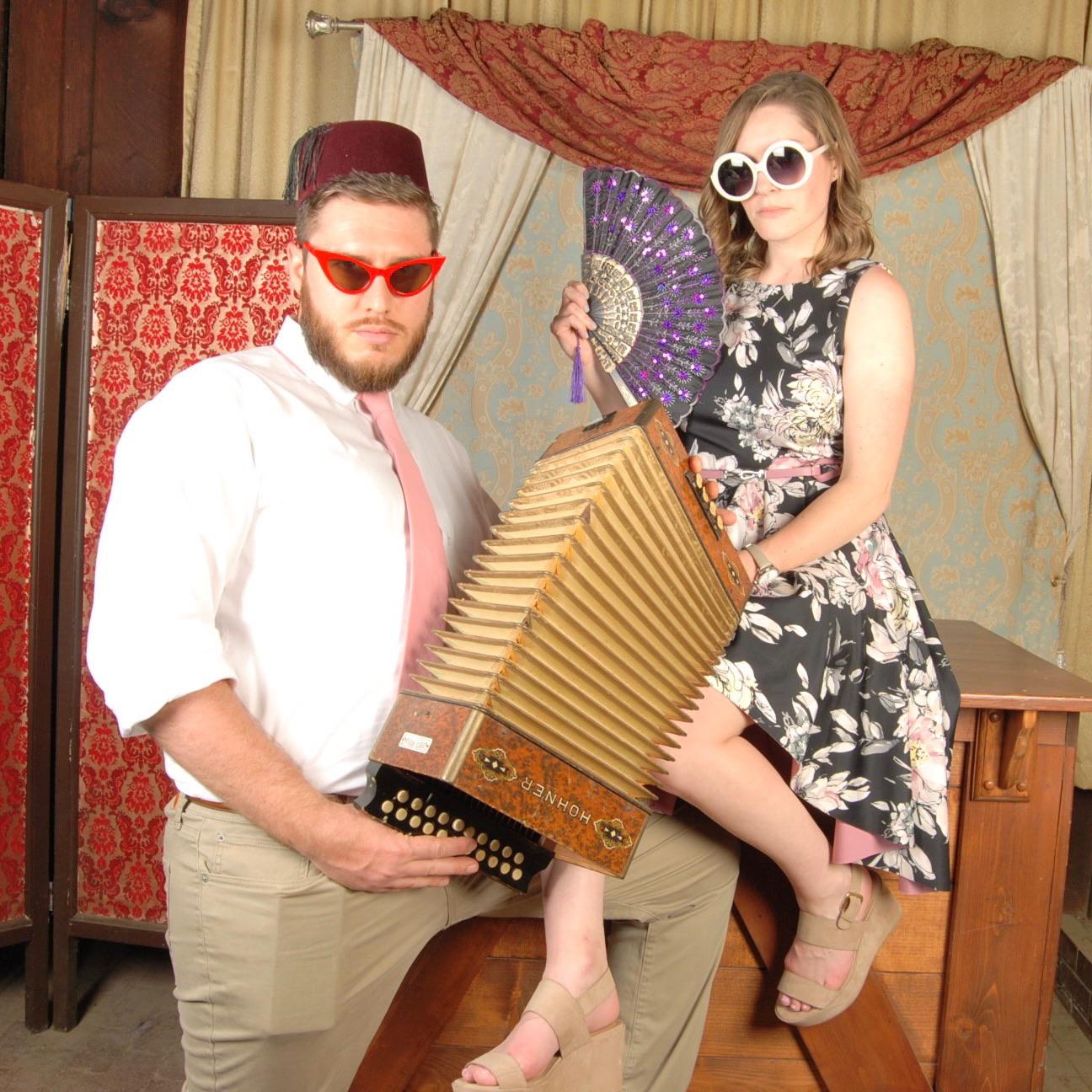 Having fun in the photo booth at Meghan and Brandon's wedding!