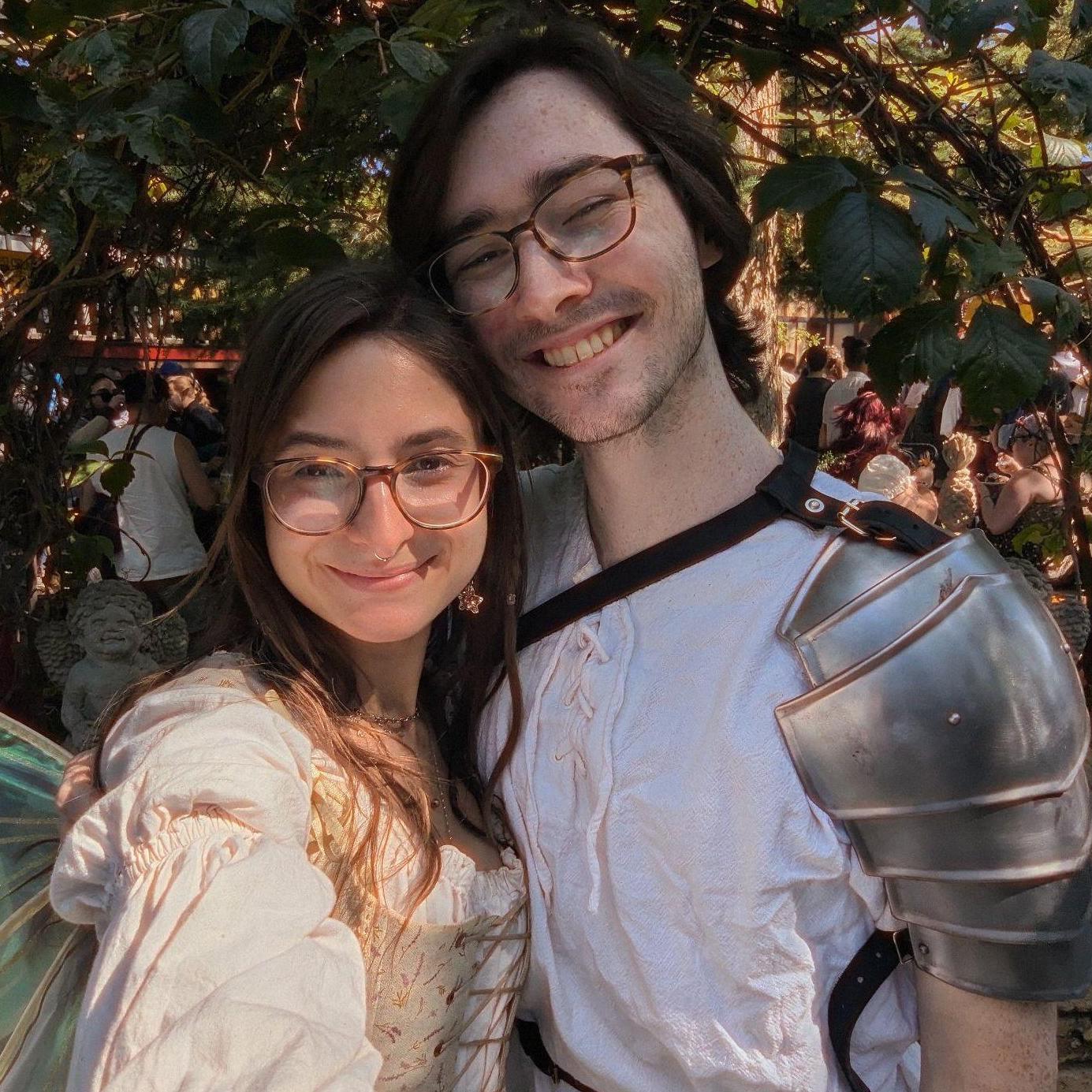 Syd and her knight in shining armor at the Ren Faire, 2024