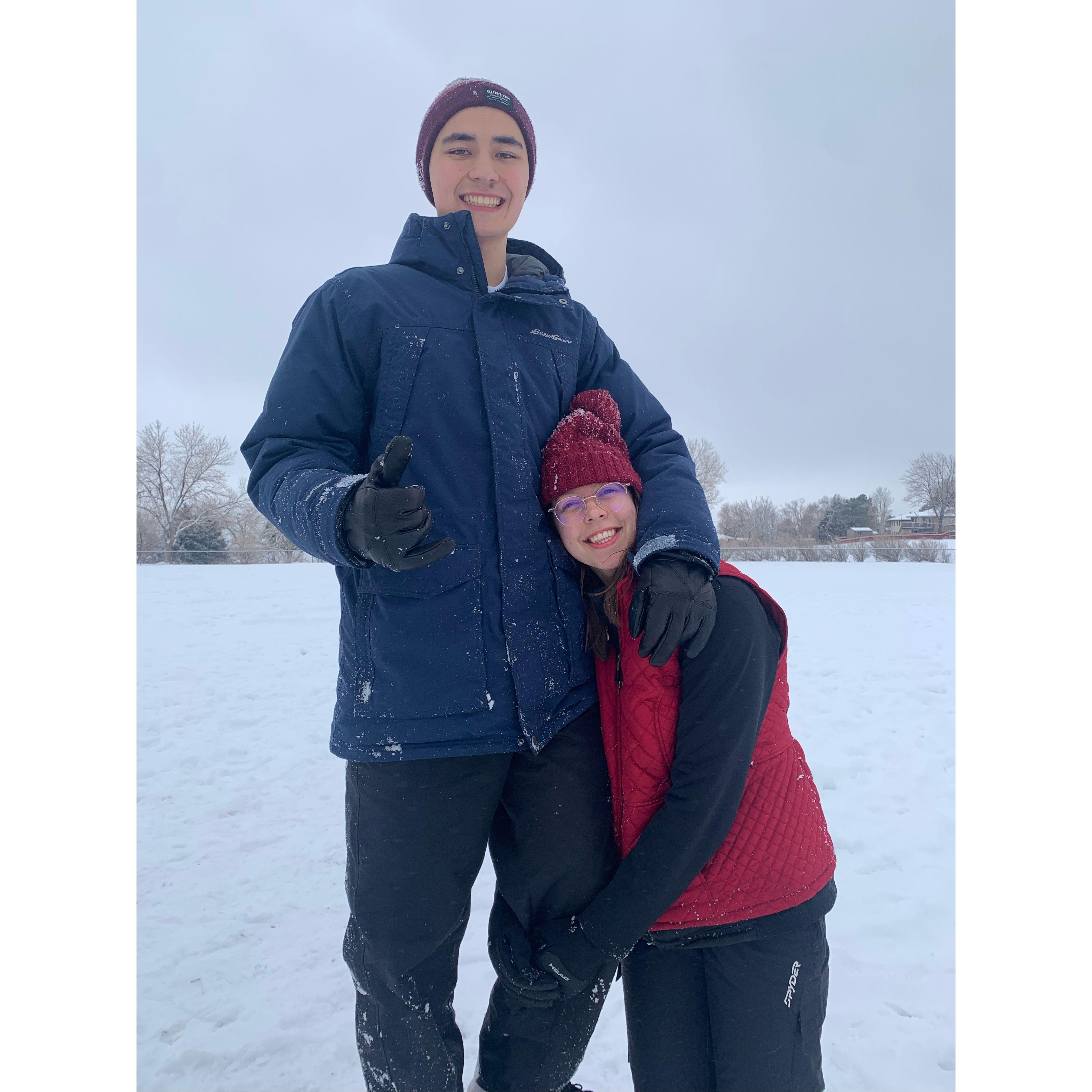 Miles is finally taller