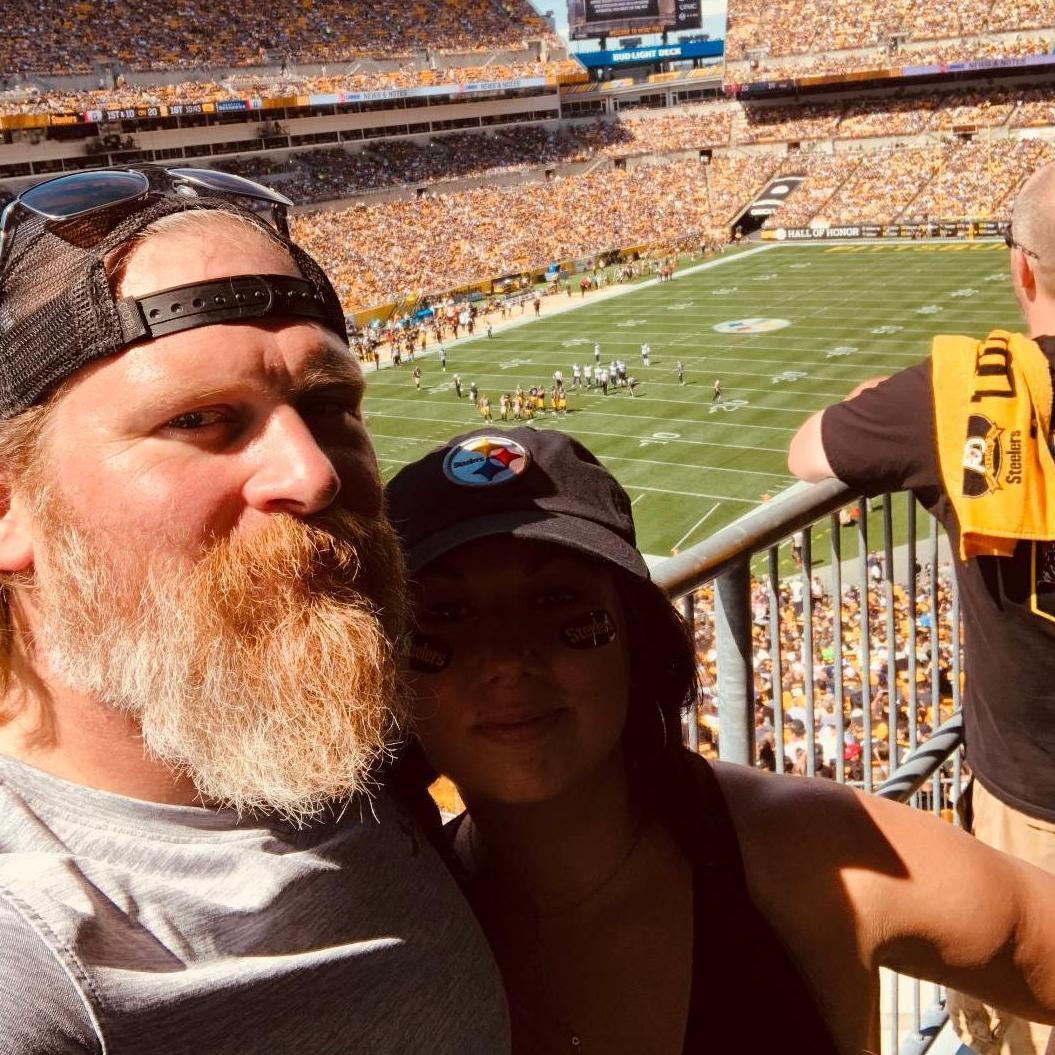 Erin's birthday and Steelers home opener circa 2019