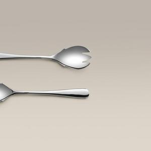 Serving Fork & Spoon - Polished Steel