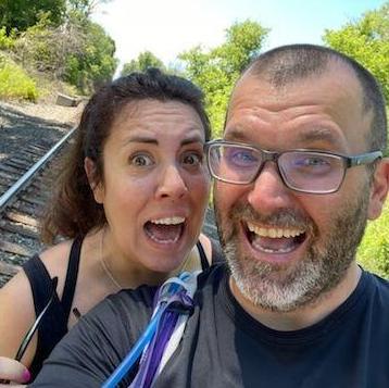 Being silly on my 2022 birthday hike - Appalachian Trail