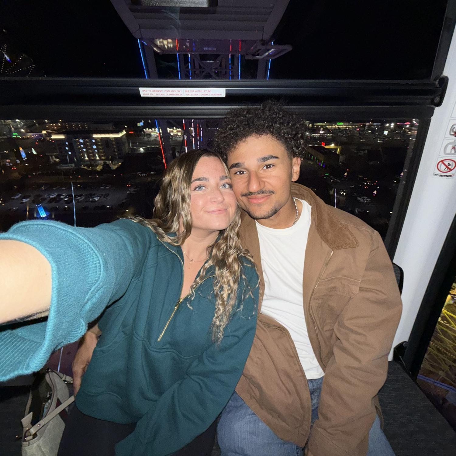 Our first ferris wheel ride together in Gatlinburg Tennessee