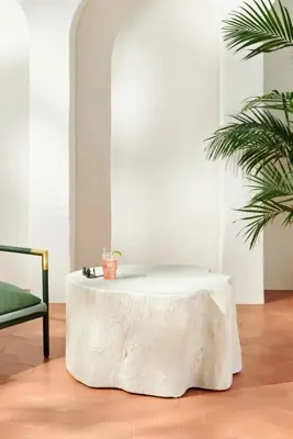 Live-Edge Concrete Indoor/Outdoor Coffee Table