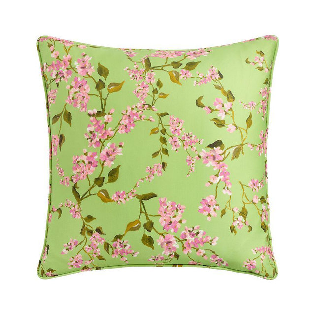 Monique Lhuillier Garden Trellis Reversible Sham, Green Multi, Euro