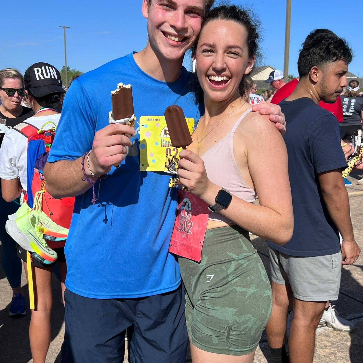 I scream, you scream- we all scream for free ice cream at our first Bluebell Fun Run!!